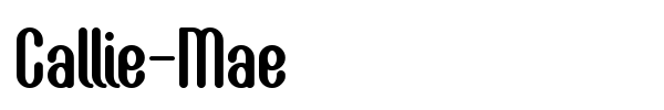 Callie-Mae font