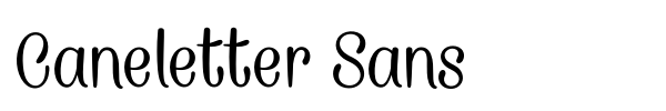 Caneletter Sans font