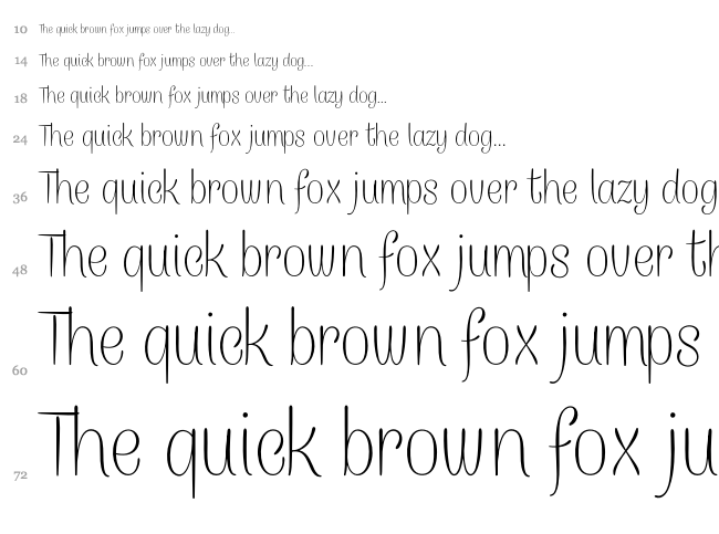 Caneletter Sans font waterfall