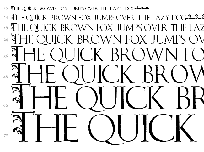 Caribbean Tool font waterfall