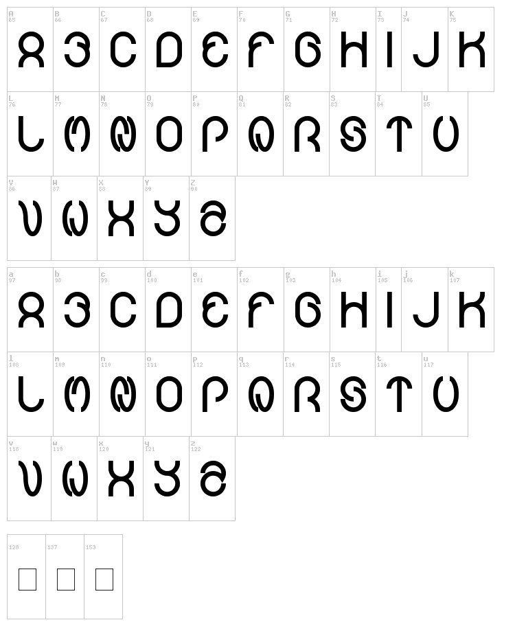 Carlos font map