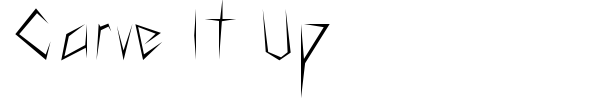 Carve It Up font