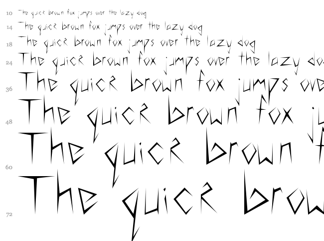 Carve It Up font waterfall