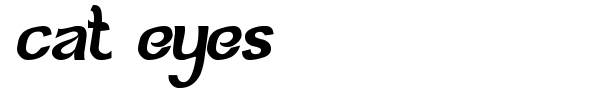 Cat Eyes font preview