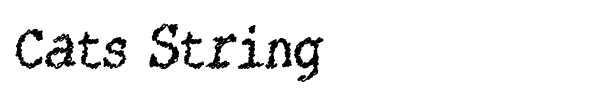 Cats String font