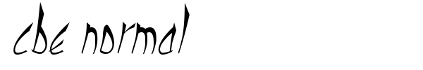 Cbe Normal font