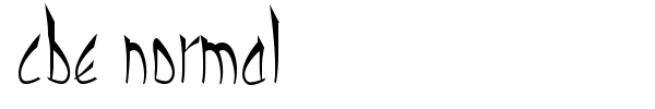 Cbe Normal font preview