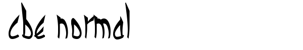 Cbe Normal font preview