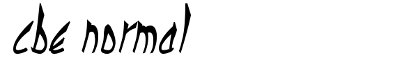 Cbe Normal font preview