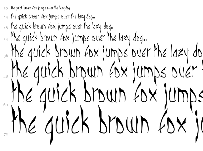 Cbe Normal font waterfall