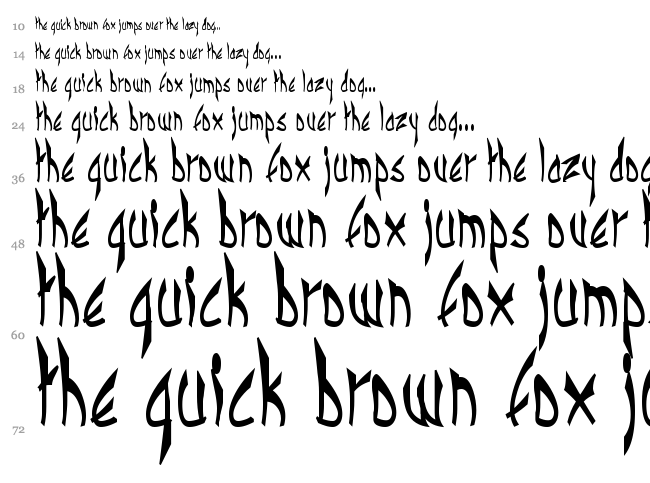 Cbe Normal font waterfall