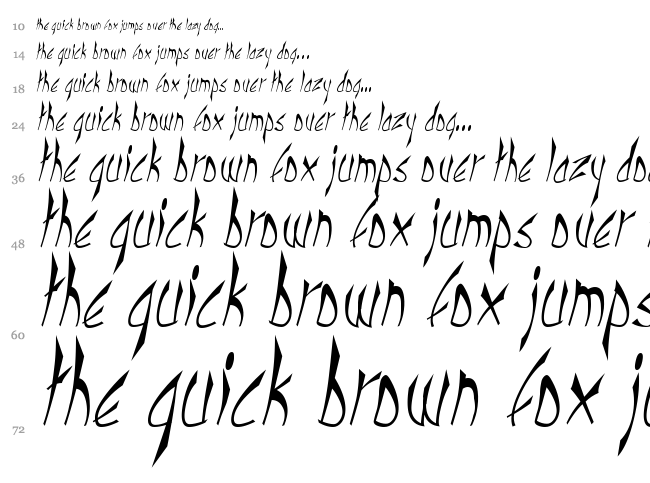 Cbe Normal font waterfall