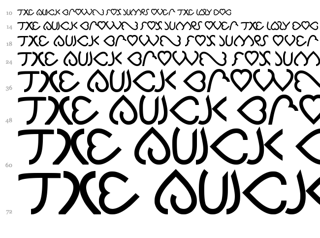 Celeste font waterfall