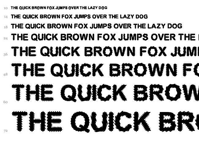 CF Electronic Board font waterfall