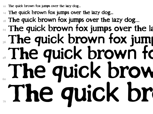 CF Left Behind font waterfall