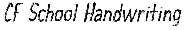 CF School Handwriting font