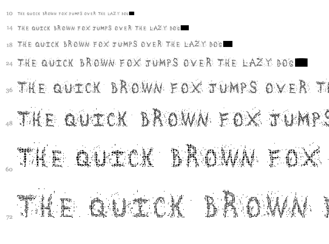 Chaos squares font waterfall