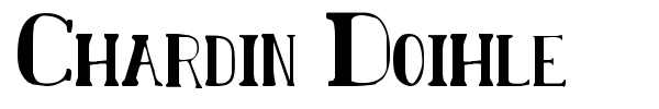 Chardin Doihle font preview