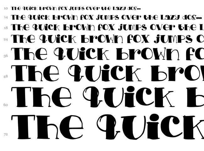 Chop Chickenn Beef font waterfall