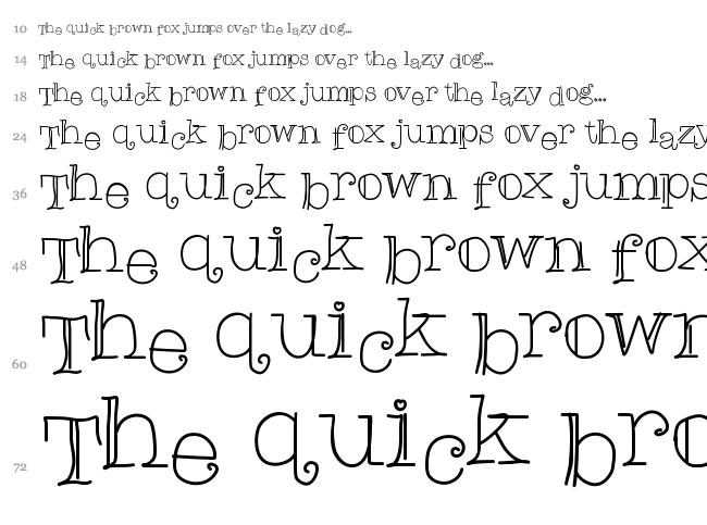 Christinas Font font waterfall