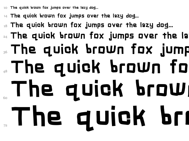 Chuck font waterfall