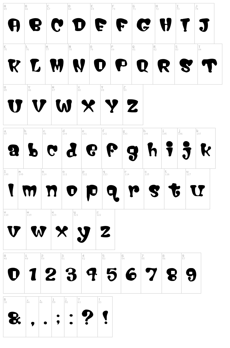Cigarstore font map