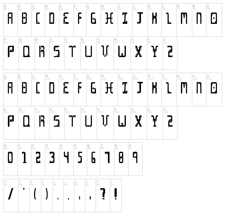 Cine font map