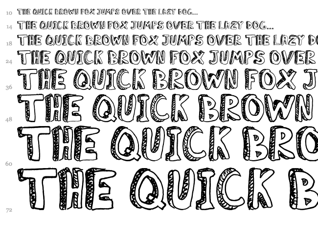 Classroom Boredom font waterfall