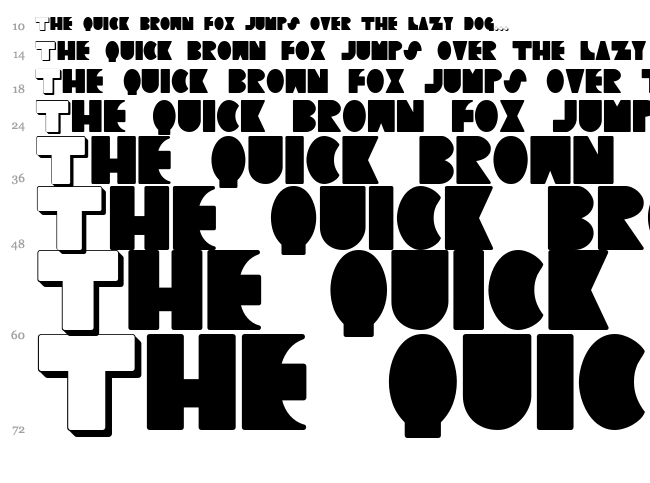 Climaxed font waterfall