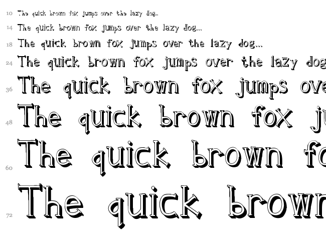 Clink font waterfall
