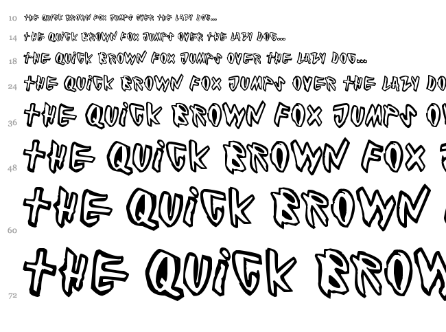Cockroach font waterfall