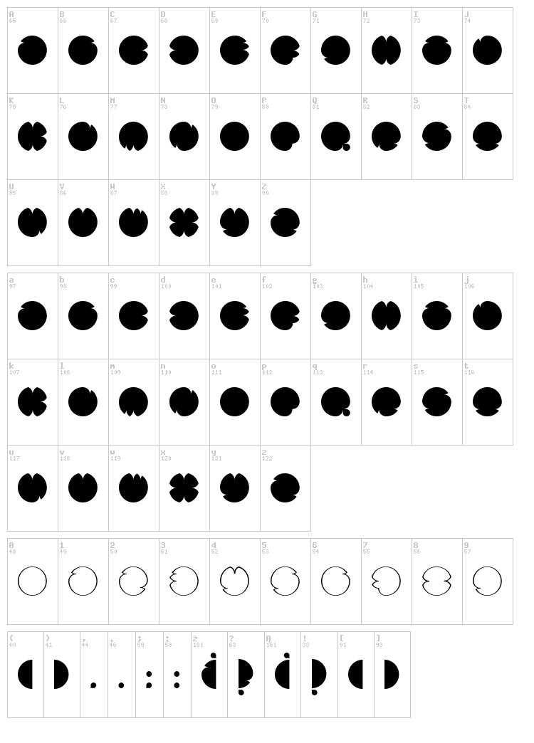 Code S font map