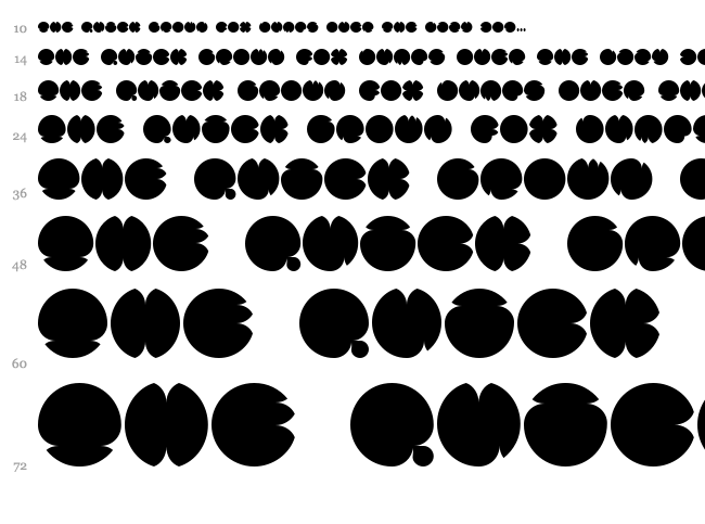 Code S font waterfall