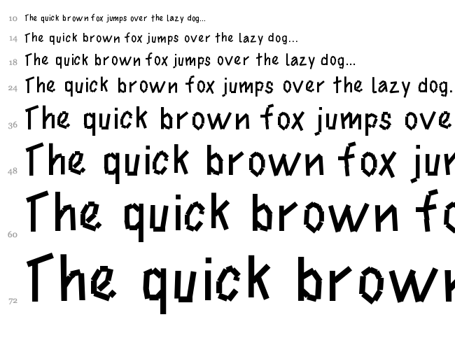 Collage font waterfall