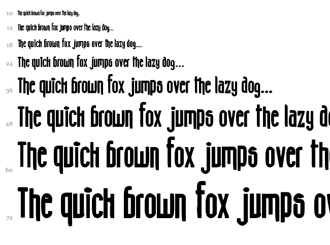 Concrete Shoes font waterfall
