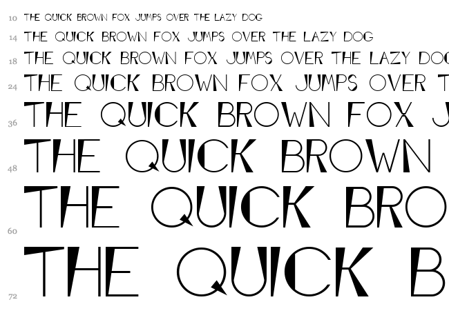 Cone Wedge font waterfall