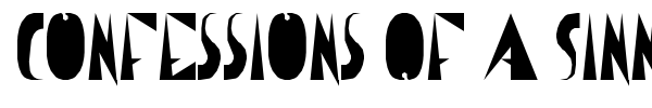 Confessions Of A Sinner font