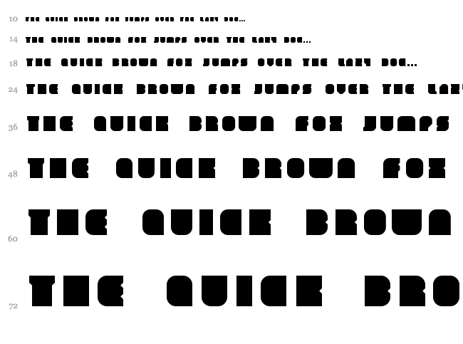 Construct font waterfall