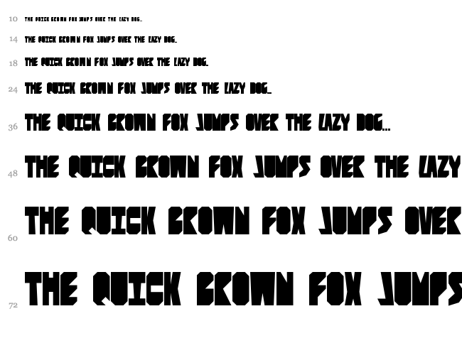 Contingents font waterfall
