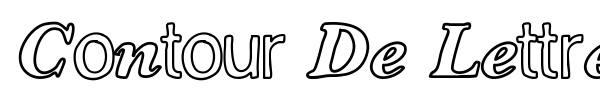 Contour De Lettres font