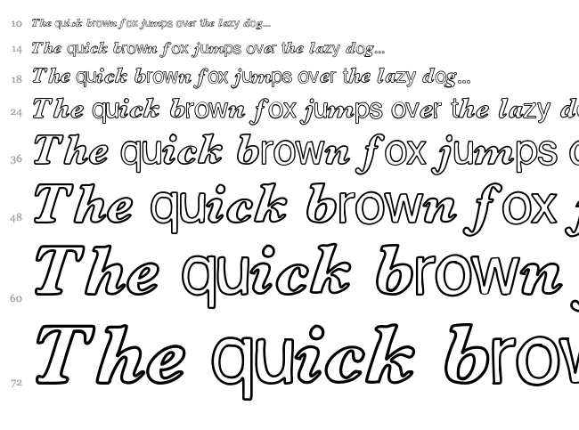 Contour De Lettres font waterfall