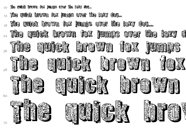 Corporate Suit font waterfall
