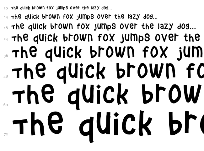 Crashy font waterfall