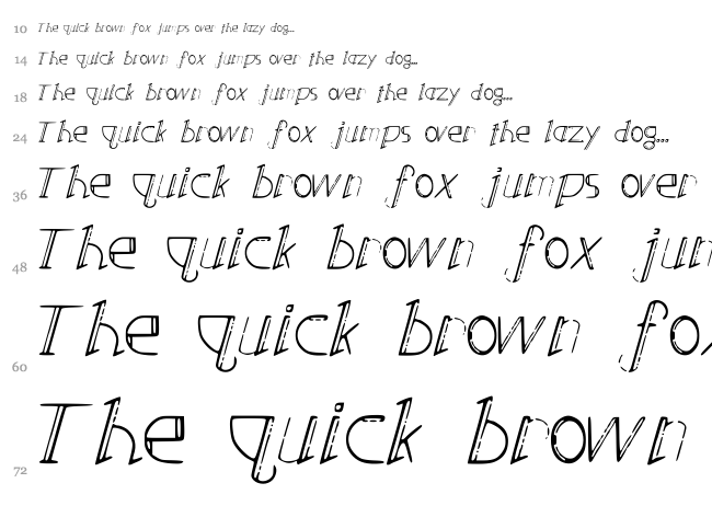 Crispy Wu font waterfall