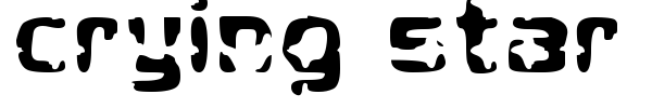 Crying Star font