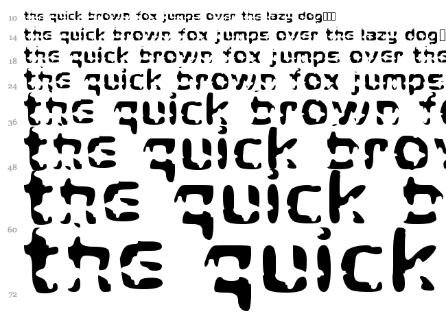 Crying Star font waterfall
