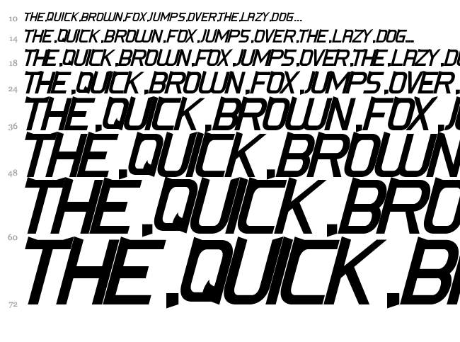 CS-Fox font waterfall