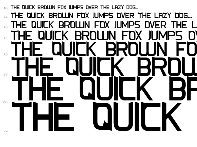CS-Fox font waterfall