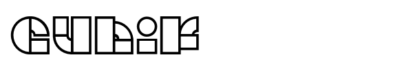 Cubik font