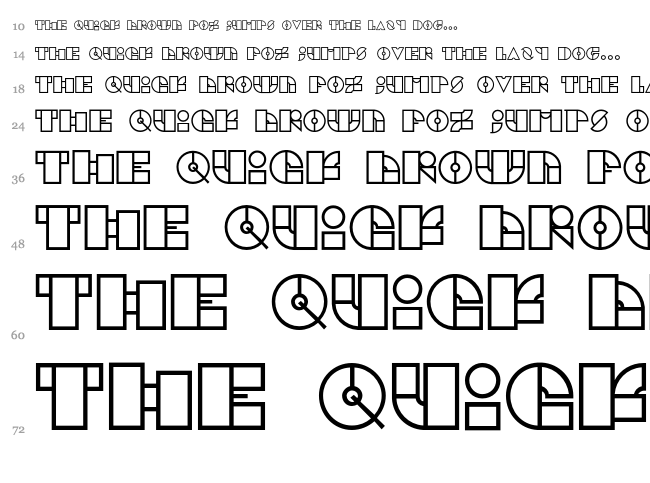 Cubik font waterfall